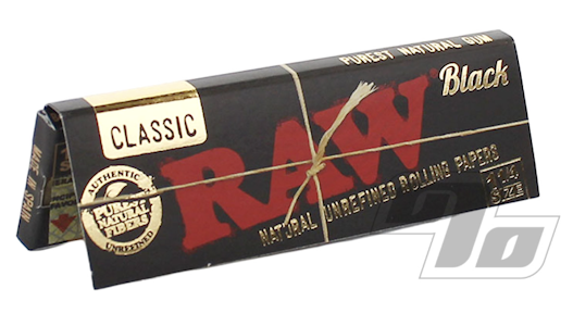 Raw - BLACK CLASSIC UNREFINED PAPERS 1 1/4"