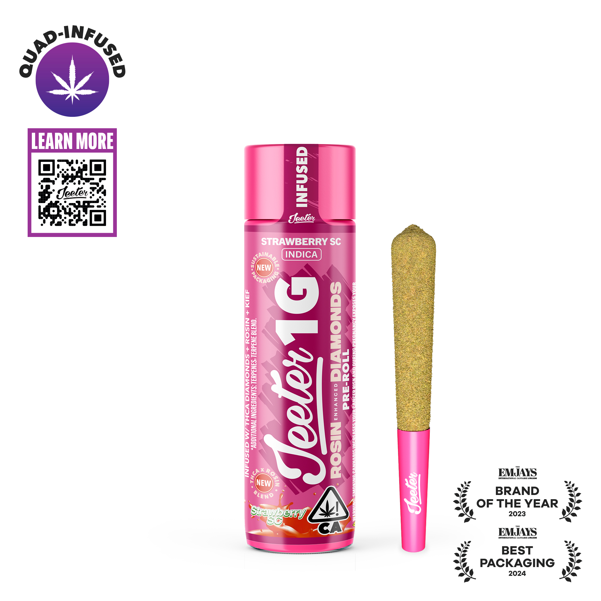 STRAWBERRY SC 1G INFUSED PREROLL