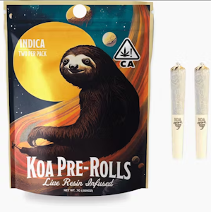 Koa - INDICA INFUSED DOUBLES PREROLL 0.35G 2 PACK