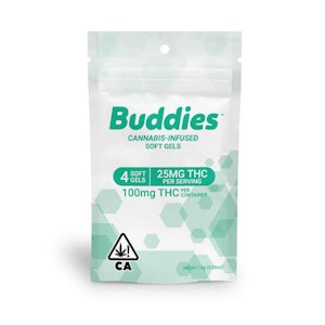 Buddies - 25MG THC CAPSULE 4 PACK