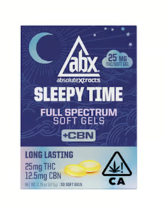 Absolute xtracts - 25MG SLEEPY TIME SOFT GEL CAPSULES 30-PACK
