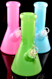 8.5" SMALL 9MM THICK COLORED GLASS ON GLASS WATER PIPE