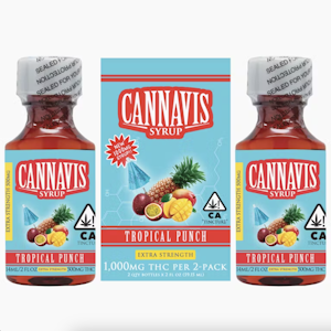 Cannavis - TROPICAL PUNCH EXTRA STRENGTH 100MG SYRUP - 2-PACK