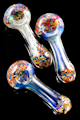 3.5" Small Color Changing Multicolor Frit Glass Pipe