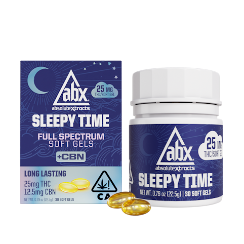 Absolute xtracts - SLEEPY TIME (2:1 THC:CBN) 25MG (30CT) SOFT GELS