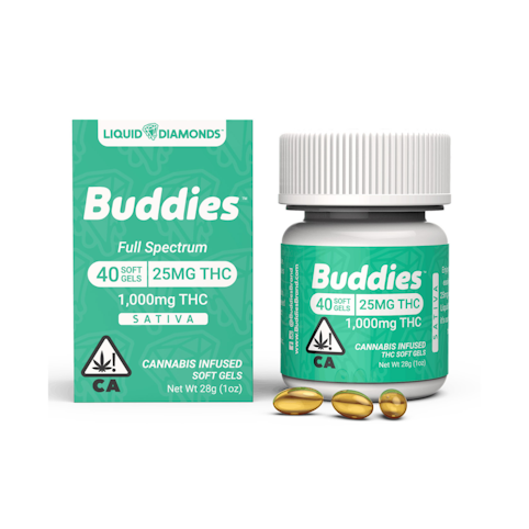 Buddies - 25MG LIQUID LIVE RESIN GEL CAPS (40CT)