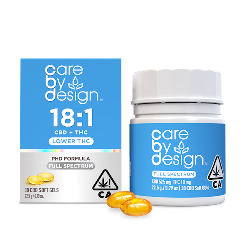 Care by design - 18:1 CBD:THC (30CT) SOFT GELS