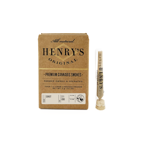 Henry's original - COAST 2:1 CBD 4 PACK