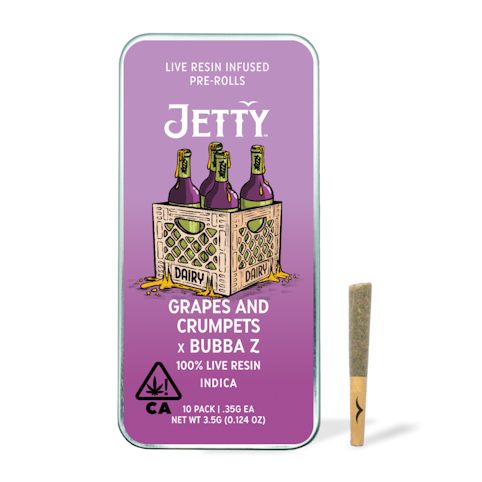 Jetty - GRAPES AND CRUMPETS X BUBBA Z - LIVE RESIN 10 PACK