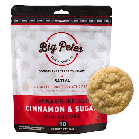 Big pete's treats - CINNAMON & SUGAR MINI COOKIES 10 PACK