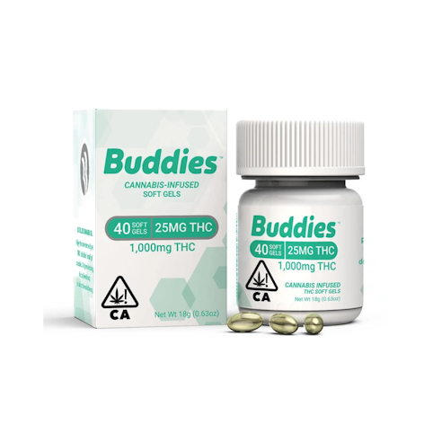 Buddies - THC GEL CAPS 1000MG (40CT)