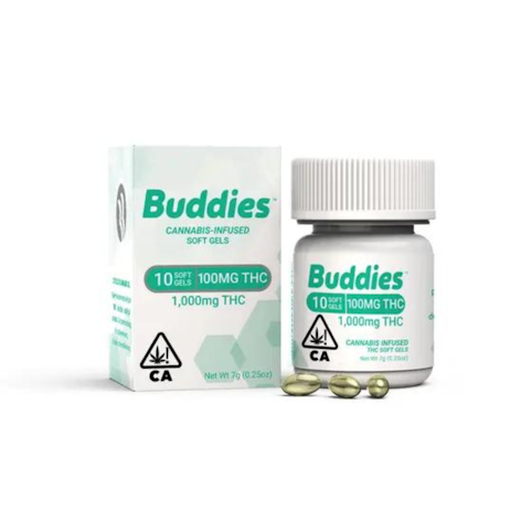 Buddies - THC GEL CAPS 1000MG (10CT)