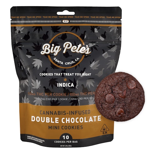 Big pete's treats - DOUBLE CHOCOLATE MINI COOKIES 10 PACK