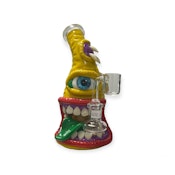 ANIMATED FACE DAB RIG YELLOW PURPLE GUMS RED LIPS