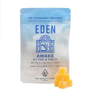 Eden - PINEAPPLE ORANGE GUAVA 2:1 THC:THCV 5MG:2.5MG - AWAKE