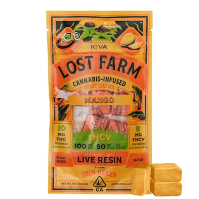 LOST FARM CHEWS MANGO JACK HERER THCV - LIVE ROSIN