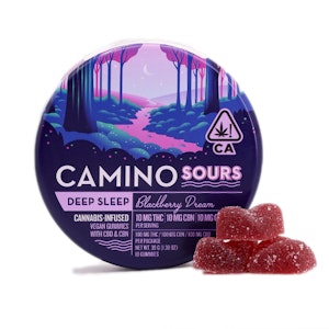 Kiva - CAMINO SOURS - BLACKBERRY CBN:THC:CBD 1:1:1