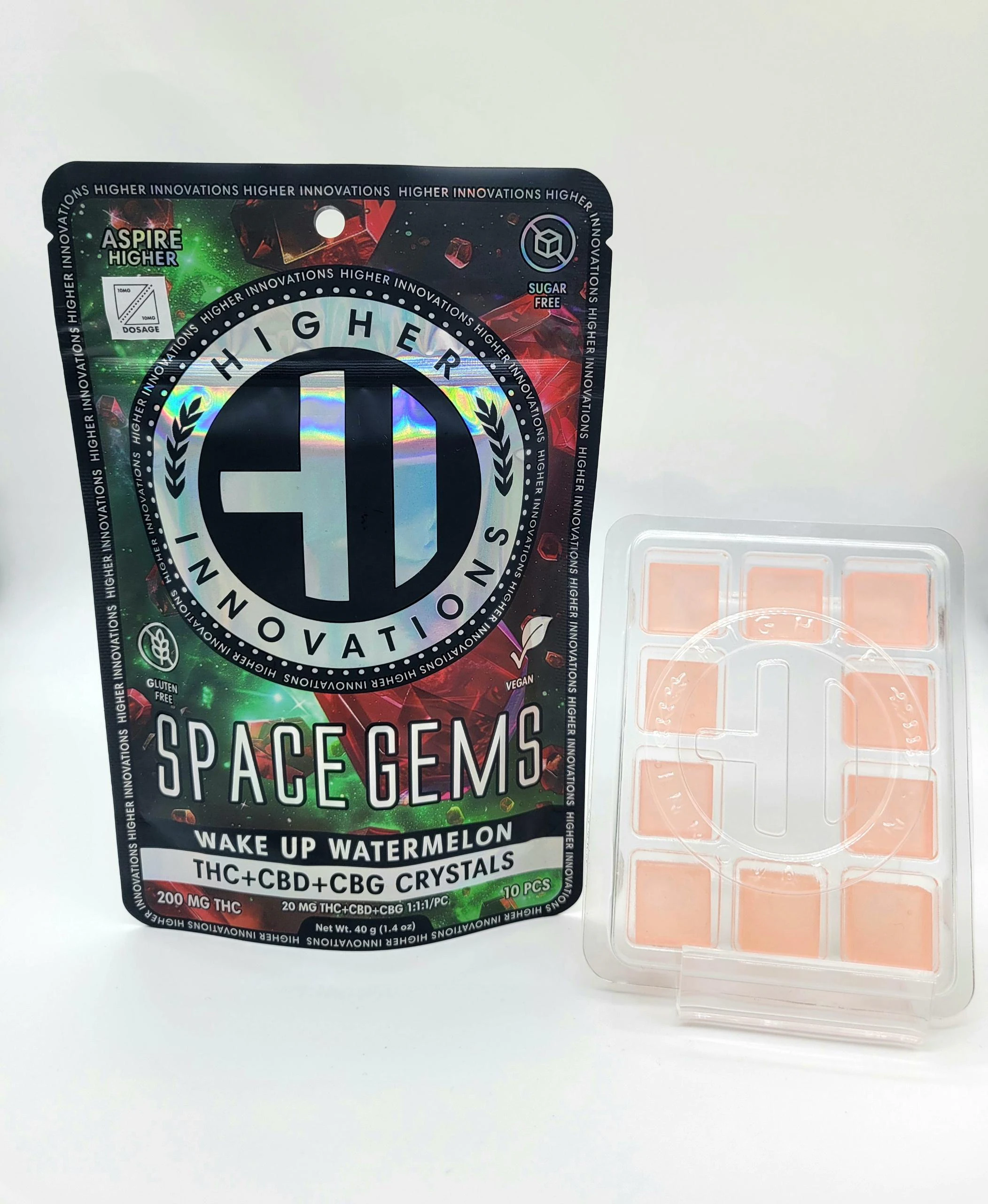 Harbor farmz - HI - WAKE UP WATERMELON SPACE GEMS W CBD, CBG 200MG Main Image