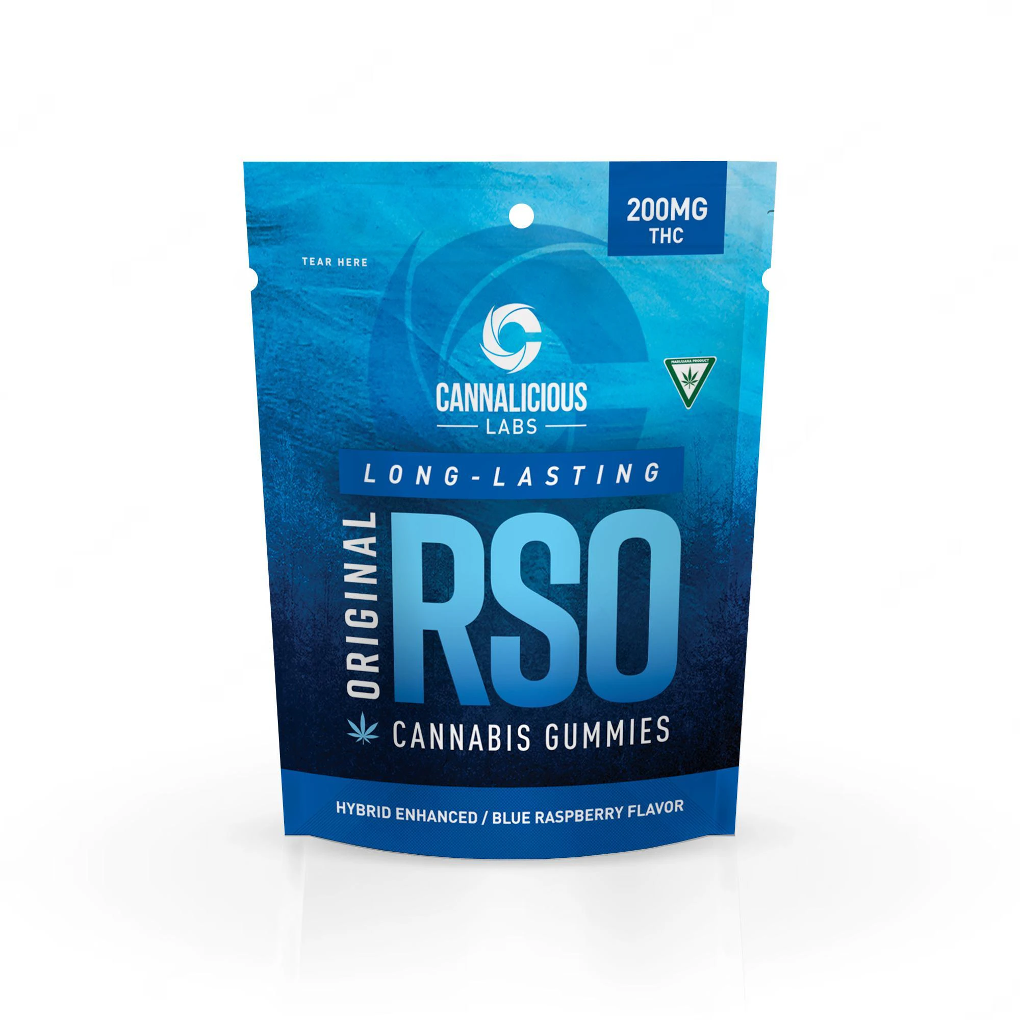 Cannalicious - BLUE RASPBERRY RSO GUMMY - HYBRID - 200MG Main Image