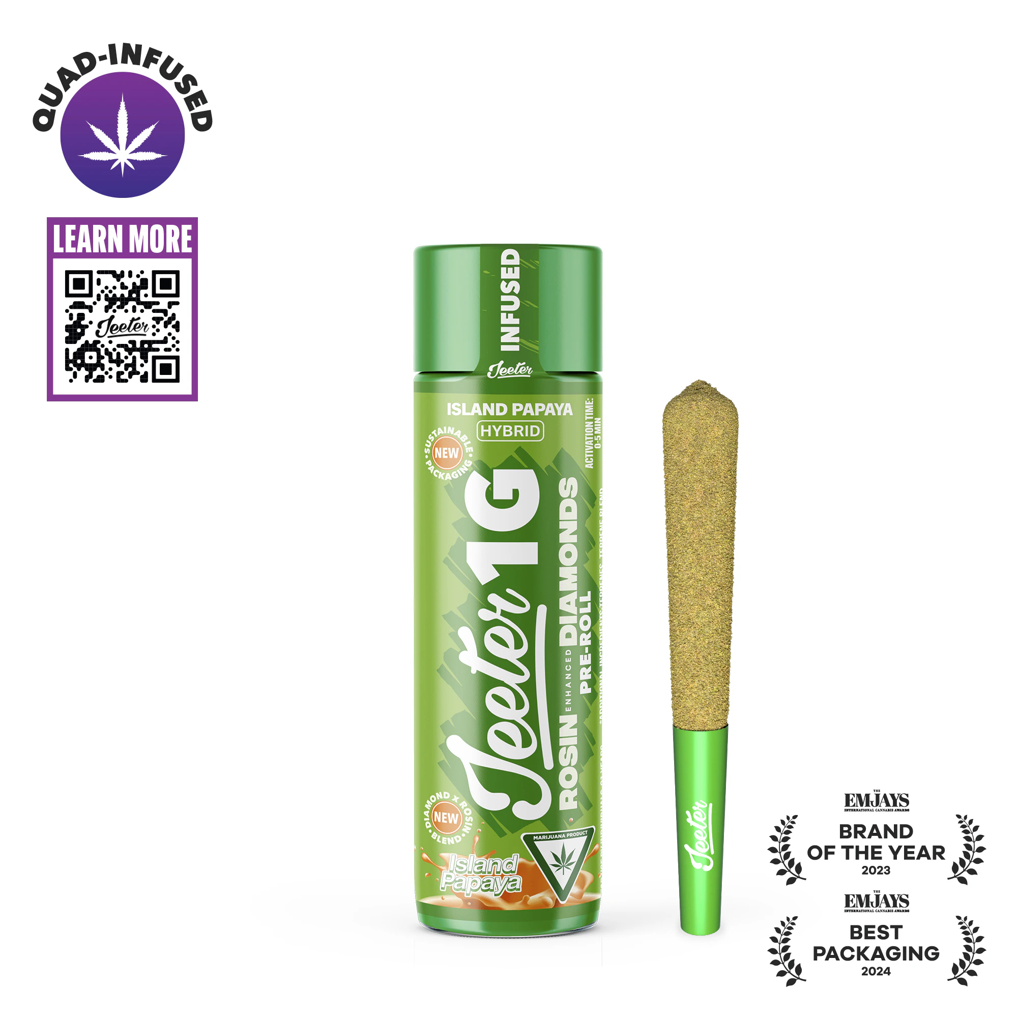 Jeeter - ISLAND PAPAYA INFUSED 1G PREROLL Main Image