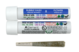 WHITE MO X GREASE MONKEY 1G LIVE HASH INFUSED PRE ROLL