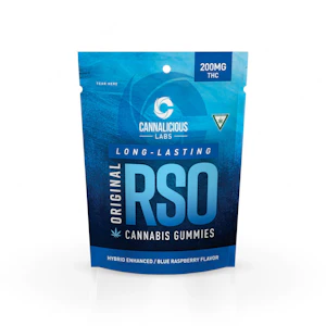 Cannalicious labs - RSO GUMMY - BLUE RASPBERRY 200MG