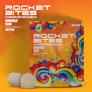 Rocket bites - ORANGE SUN - 200MG GUMMIES