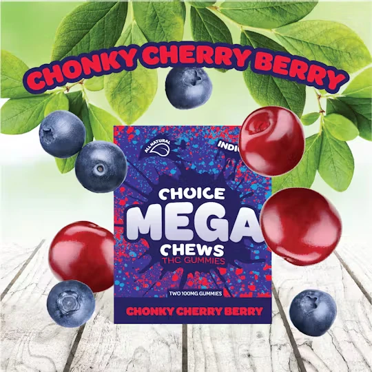 Choice - MEGA CHEW (2PK) CHONKY CHERRY BERRY (INDICA) Main Image