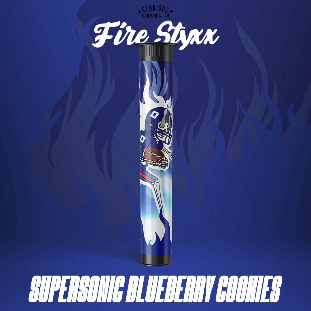 Glorious - FIRE STYXX 1G INFUSED PRE-ROLL SUPERSONIC BLUEBERRY COOKIES Main Image