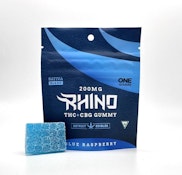 RHINO GUMMY - BLUE RASPBERRY - 200MG THC & 50MG CBG
