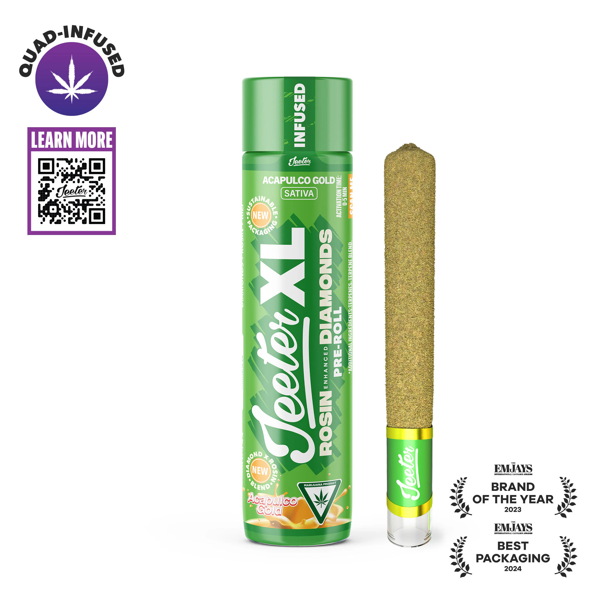 Jeeter - ACAPULCO GOLD INFUSED XL 2G PRE ROLL Main Image