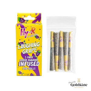 Hy-r - LAUGHING GRAPE - 5 PACK X 0.6G INFUSED PREROLLS