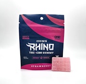 RHINO GUMMY - STRAWBERRY - 200MG THC & 50MG CBN
