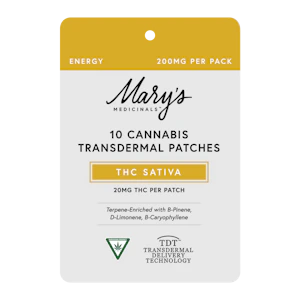 Mary's medicinals - ENERGY TRANSDERMAL-PATCHES-SATIVA-10CT-(200MG