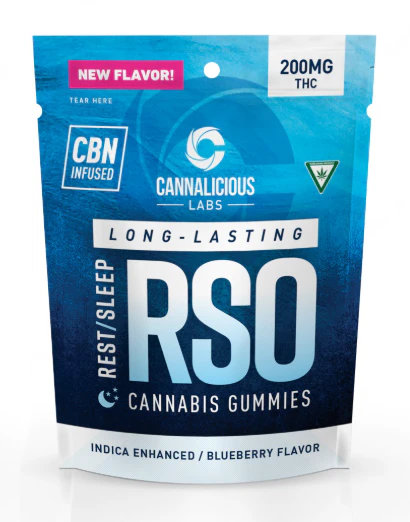 Cannalicious - BLUEBERRY RSO REST GUMMY  - INDICA - 200MG Main Image