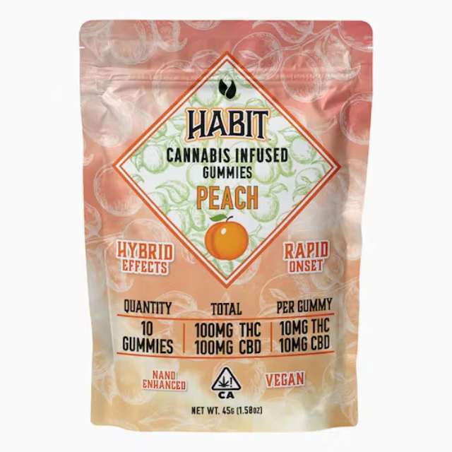 Habit - 10CT- 1:1- PEACH- GUMMIES Main Image