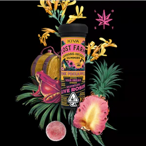 Kiva lost farm - 10CT-  PINK PINEAPPLE- ROSIN- GUMMIES