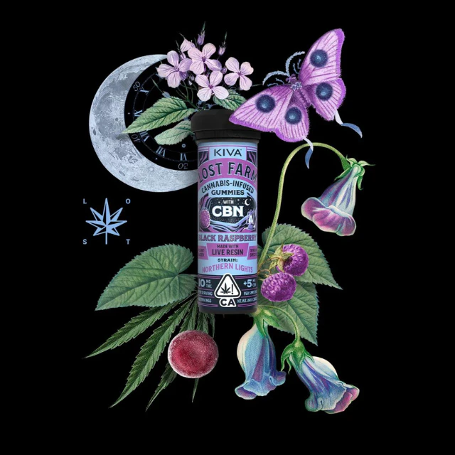 Kiva lost farm - 10CT- 10:5- CBN- BLACK RASPBERRY-LIVE RESIN- GUMMIES Main Image