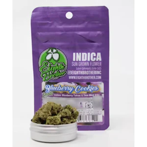 Eighth brother - DISCOUNTED- 1/8OZ- BLUEBERRY COOKIES- SUN GROWN- SMALLS