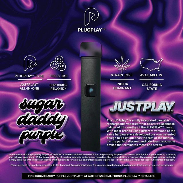 Plugplay - 1G- SUGAR DADDY PURPLE- DISPOSABLE Main Image