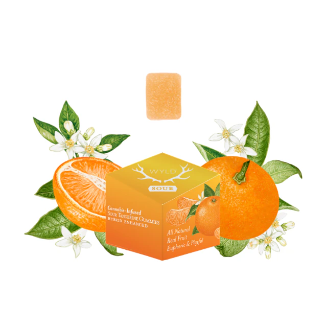 Wyld - 10CT- SOUR TANGERINE- GUMMIES Main Image