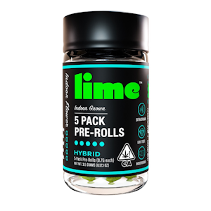 Lime - 5PK- 0.7G- HYBRID- PRE ROLLS
