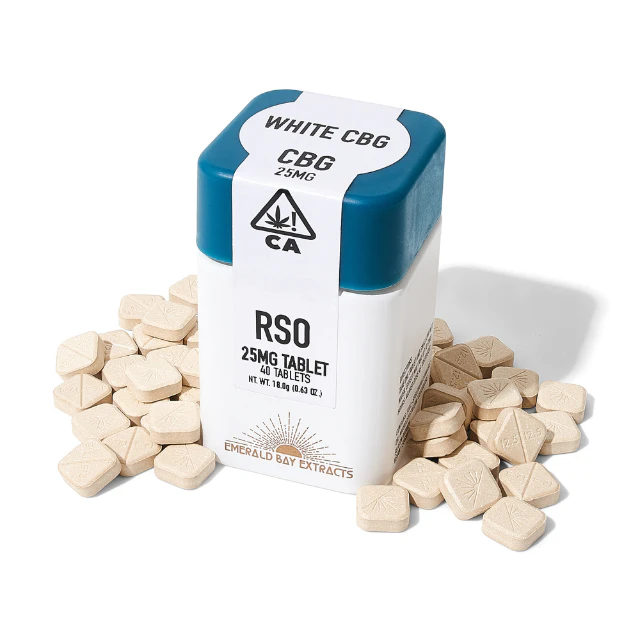 Emerald bay extracts - 40CT- WHITE CBG- RSO- TABLET Main Image