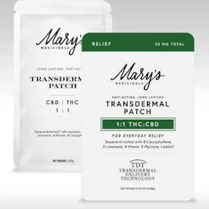 Mary's medicinals - SINGLE PATCH- 1:1- THC:CBD