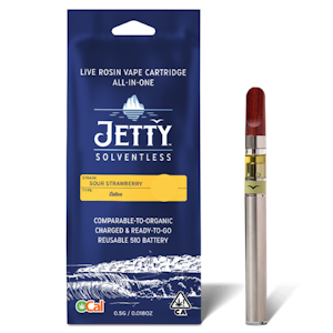 Jetty - 0.5G- SOUR STRAWBERRY- OCAL SOLVENTLESS- DISPOSABLE