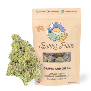 Burr's place - 1/8 OZ- GRAPES AND CREAM- SUN GROWN