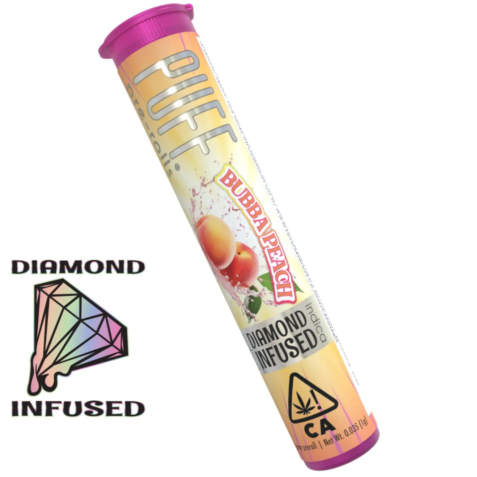 Puff - 1G- BUBBA PEACH- DIAMOND INFUSED Main Image