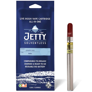 Jetty - 0.5G- GRAPE GAS- OCAL SOLVENTLESS- DISPOSABLE