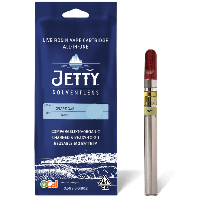 Jetty - 0.5G- GRAPE GAS- OCAL SOLVENTLESS- DISPOSABLE Main Image