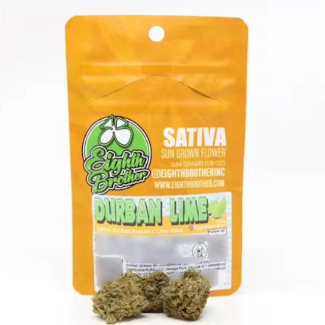 Eighth brother - DISCOUNTED - 1/8 OZ- DURBAN LIME- SUN GROWN Main Image